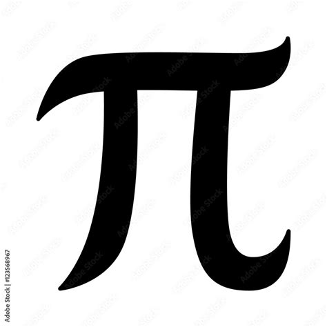 Pi 3.14 mathematical constant sign or symbol flat icon for math apps ...