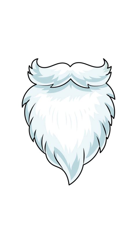 Santa Claus Beard Sticker | Beard drawing, Beard stickers, Santa claus