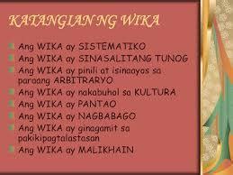 Ano Ang Mga Katangian Ng Wika Brainly