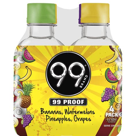 99 Variety Liqueur 4 Pack 100ml 99 Proof | Beer, Wine & Spirits ...