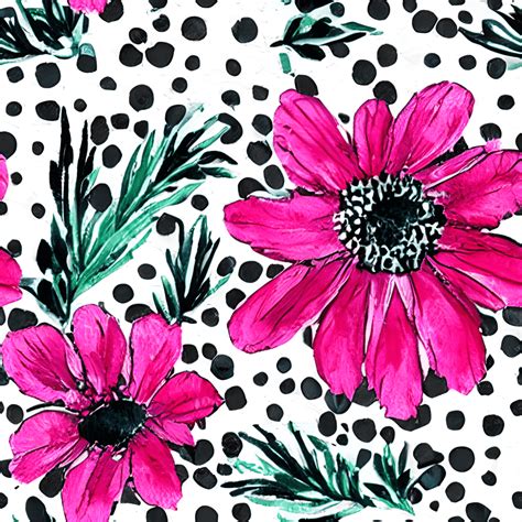 Pink Black Polka Dot Pattern · Creative Fabrica