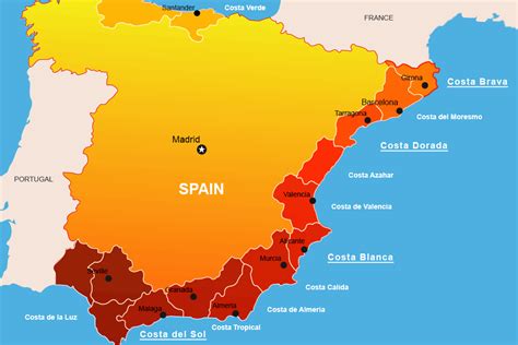 Map Of Spain Beaches - Ireland Map