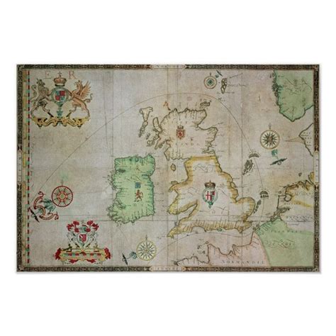 Map showing the route of the Armada fleet Poster | Zazzle | Fleet, English artists, Armada