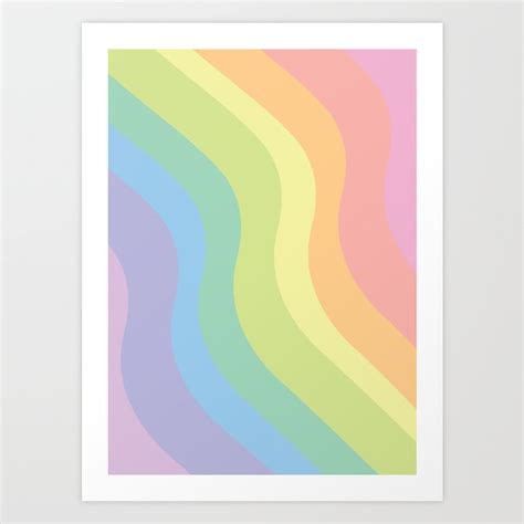 Rainbow Wave Art Print by witchvisions | Society6