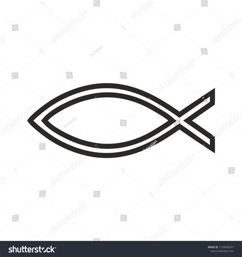 Jesus Fish Symbol Ichthys Christian Fish Stock Vector (Royalty Free ...