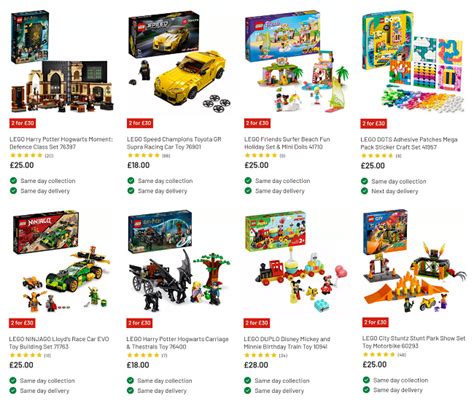 2 For £30 On Selected LEGO Sets @ Argos