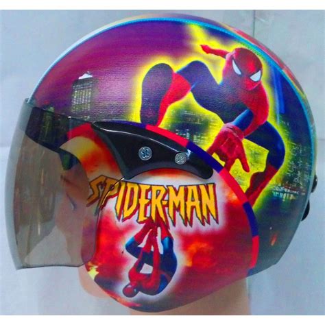 Spiderman Full Face Kids Helmet For Ages 2-7 Years | Shopee Malaysia