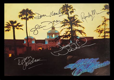 The Eagles Hotel California Signed Autographed A4 Poster Memorabilia ...