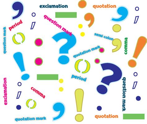 Language Arts Clipart- punctuation-marks-various-2a - Classroom Clipart