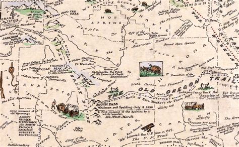 Wyoming History Romance Map 1928 cv - KNOWOL