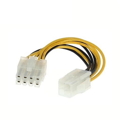 4 Pin Male to 8 Pin CPU Power Supply Adapter Converter ATX Cable 12V-in Computer Cables ...