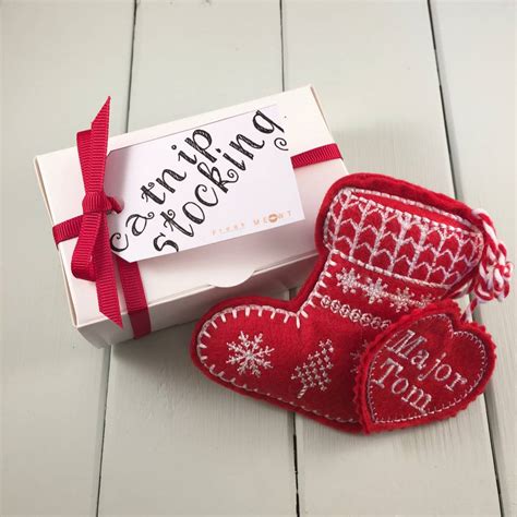 personalised handmade catnip toy stocking, cat toys by freak meowt | notonthehighstreet.com