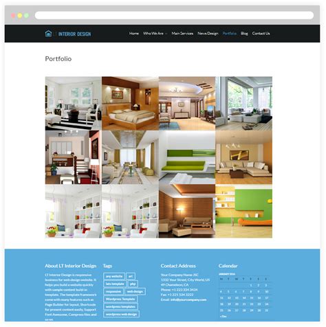 Free Responsive Interior Design Wordpress theme