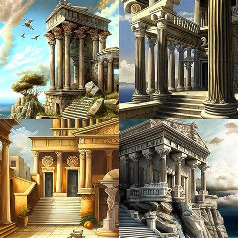 Greek architecture Midjourney style | Andrei Kovalev's Midlibrary 2.0