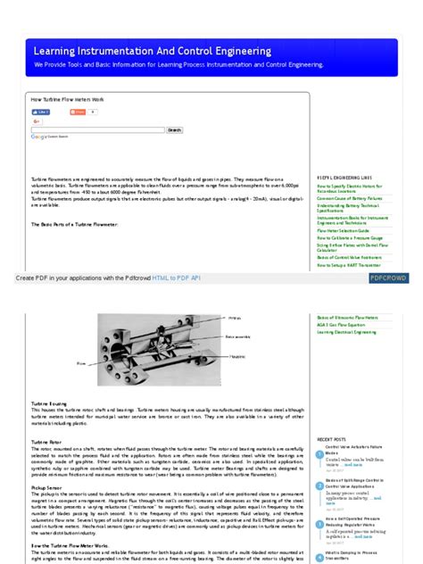 Introduction To Turbine Meter | PDF | Flow Measurement | Turbine