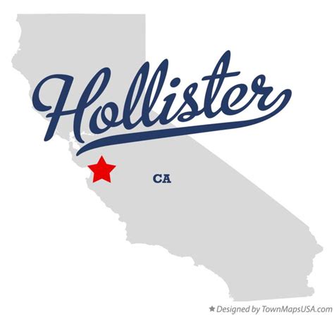 Map of Hollister, CA, California