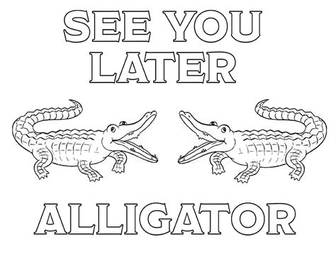 5 Alligator Coloring Pages! - The Graphics Fairy