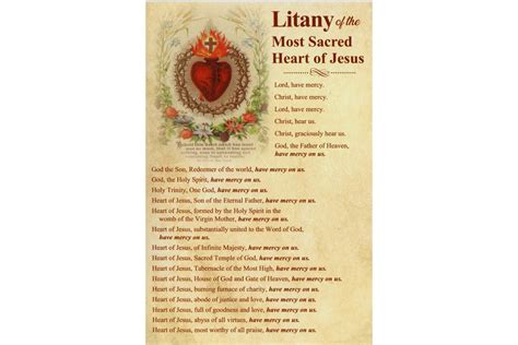 Litany Of The Sacred Heart Of Jesus Printable Printab - vrogue.co