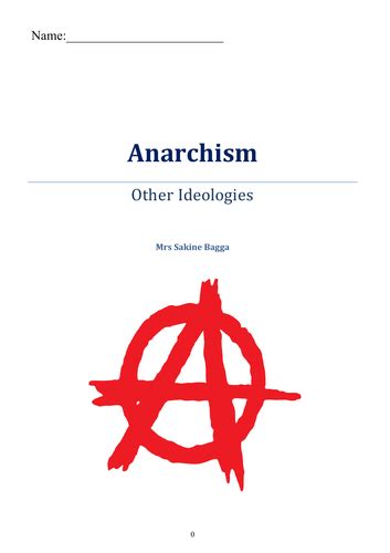 Anarchism ideology notes and revision pack | Teaching Resources