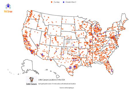 Number of little caesars locations in the United States | little ...