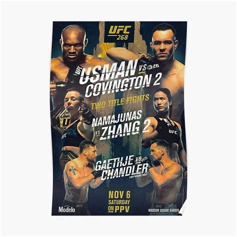 "UFC 268" Poster for Sale by mattcox123 | Redbubble