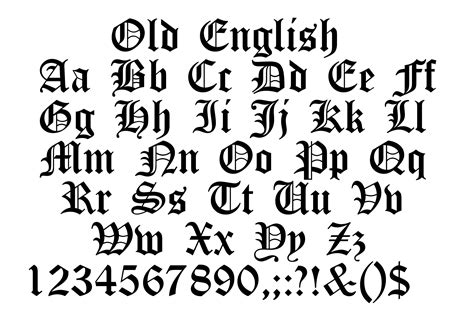 OLD ENGLISH FONT Svg Old English Alphabet Svg Old English - Etsy