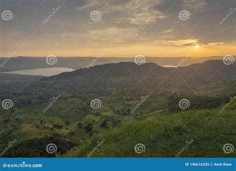 Sunset Seen from Kaas Plateau,Satara,Maharashtra,India Stock Image - Image of beautiful ...