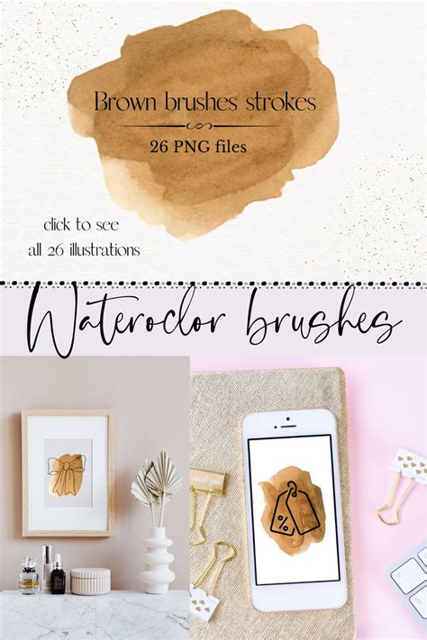 Brown Watercolor splash clipart, Brown watercolor (2484393)