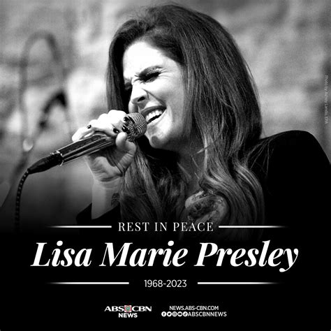 Rest easy, Lisa. The sole child of rock icon Elvis Presley, Lisa Marie Presley, passed away at ...