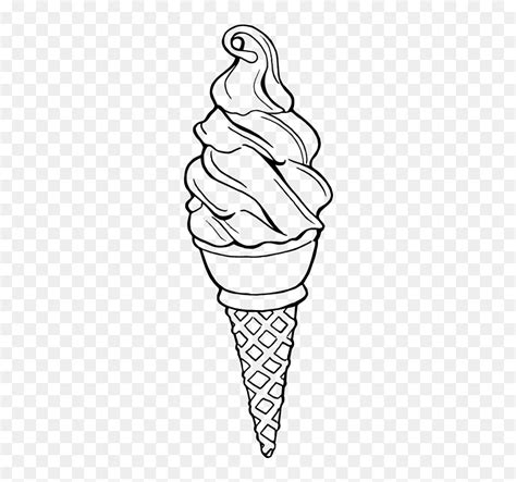 Icecream Cone Drawing At Getdrawings - Drawing Of An Ice Cream Cone, HD Png Download - vhv