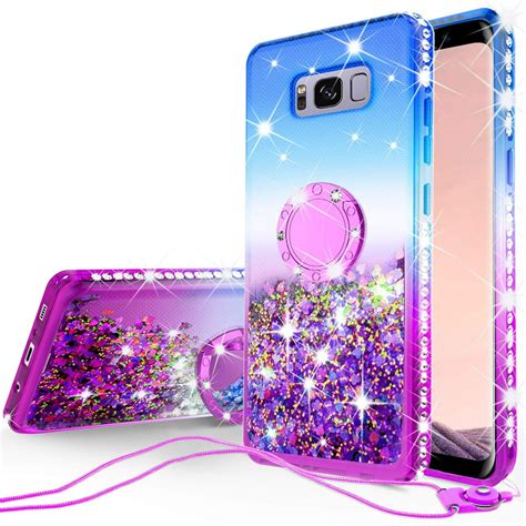 Samsung Galaxy S8 Plus Liquid Floating Quicksand Glitter Phone Case ...