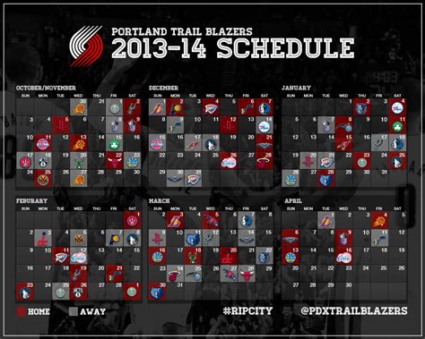 2014-15 Schedule | Portland Trail Blazers