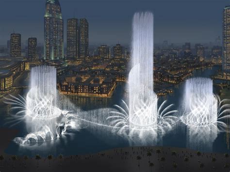 Dubai Fountain, The Dancing Water Fountain – UAE - Traveldigg.com