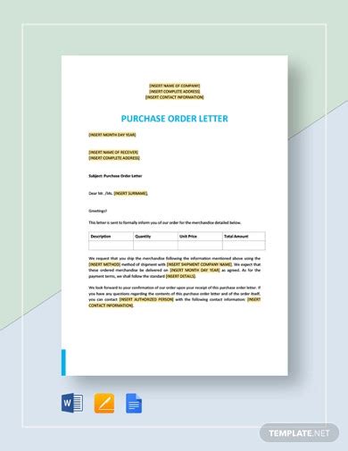 Purchase Letter - 15+ Examples, Format, PDF