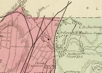 1873 MAP WILKES BARRE TWP. PA. MANY NAMES. COAL MINING | #21735635