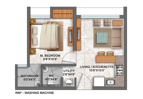 Palava 1 BHK COMPACT - Unit Plans of 1 BHK Homes - Lodha Group