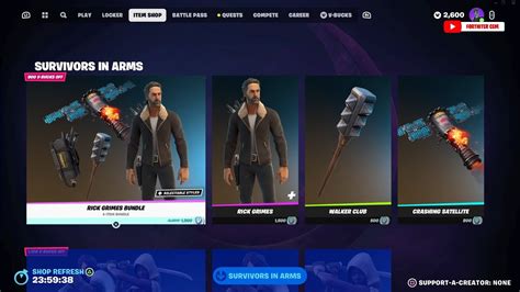 Fortnite Item Shop 16 October 2023 Rick Grimes, Daryl Dixon, Michonne - YouTube