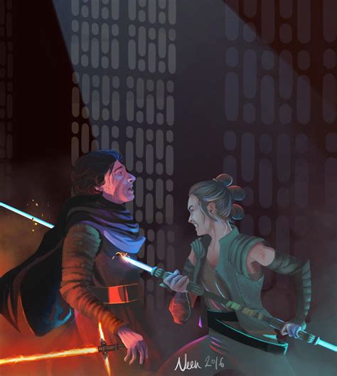 Rey vs Kylo Ren fan art by vamprisms : StarWars