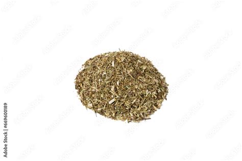 Dry Tansy Herb in latin Tanacetum vulgare heap isolated on white ...