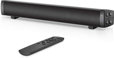 PC Soundbar, 17-Inch Bluetooth Sound Bar with Remote Control, Stereo Sound for PC, Desktop ...