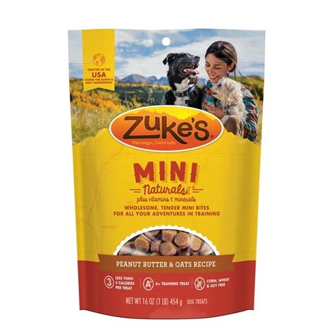 Zuke's Mini Naturals Training Dog Treats Peanut Butter and Oats Recipe ...