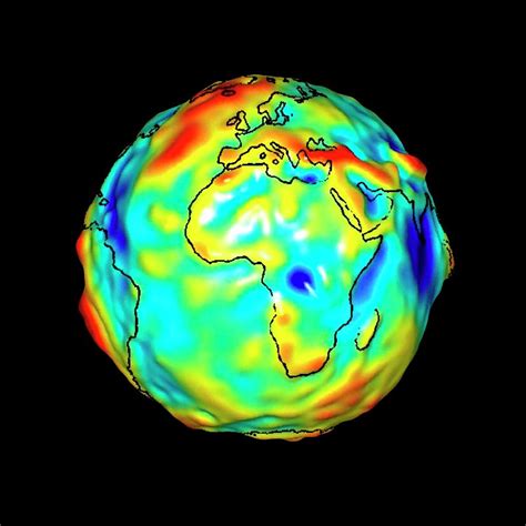 Gravity Map Of Earth Photograph by Nasa/science Photo Library - Fine Art America