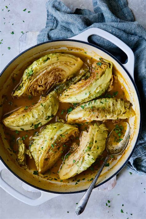 Cider Vinegar Braised Cabbage Wedges - From A Chef's Kitchen