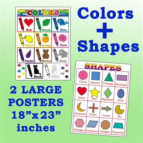 Color Poster Chart Shapes Poster Chart 18 x 23 inches | Lazada PH