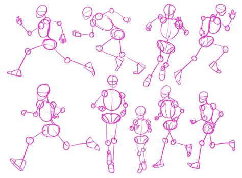 Running Pose Reference ~ Pose Drawing Figure Superhero Poses Action ...