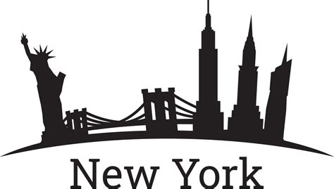 New York skyline silhouette 4785522 Vector Art at Vecteezy