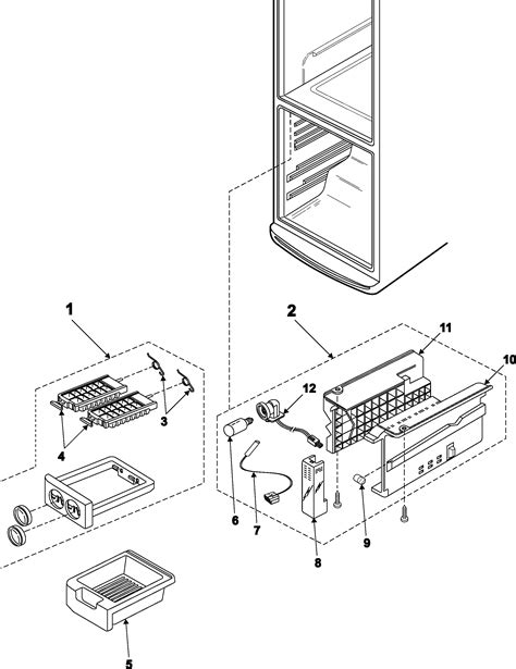 Samsung Refrigerator Ice maker Parts | Model RB1855BB/XAA | SearsPartsDirect