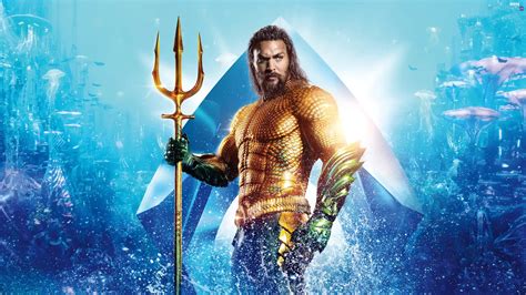 Jason Momoa, trident, Aquaman, actor, movie - Men Wallpapers: 2560x1440