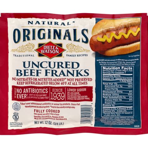 Originals Natural Beef Franks - Dietz & Watson