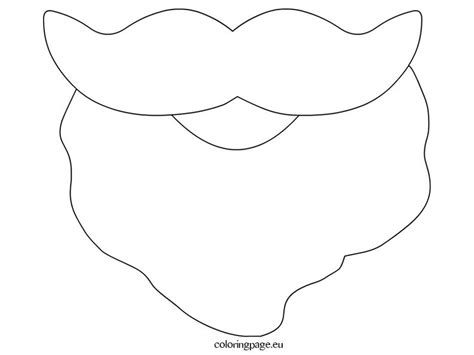 Santa Beard Template Printable | Coloring Page | Santa beard, Beard template, Santa coloring pages